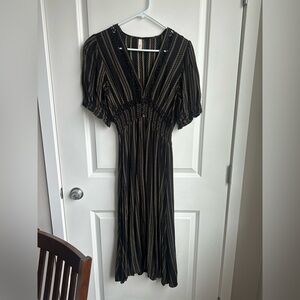 Elan Black and Gold Dress